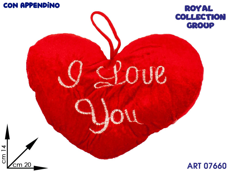 96669 K2030136 Cuore Peluche I Love You Cm 20x14