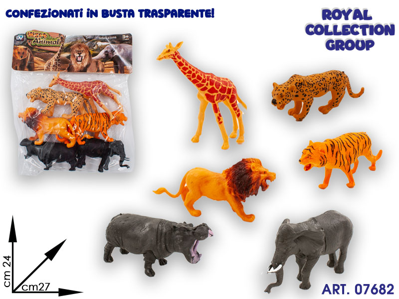 K9600198 Busta 6 Animali Wild  Cm 27x24