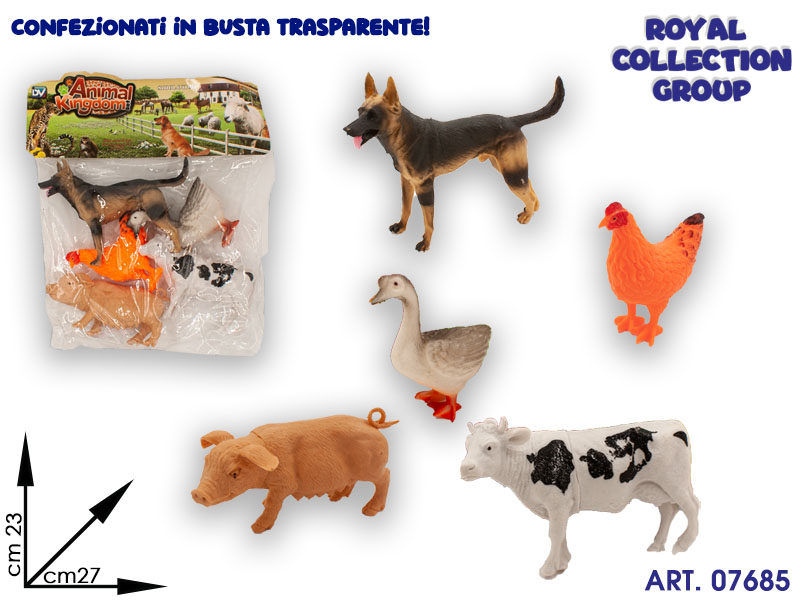 K9600174 Busta 5 Animali Fattoria  Cm 27x23