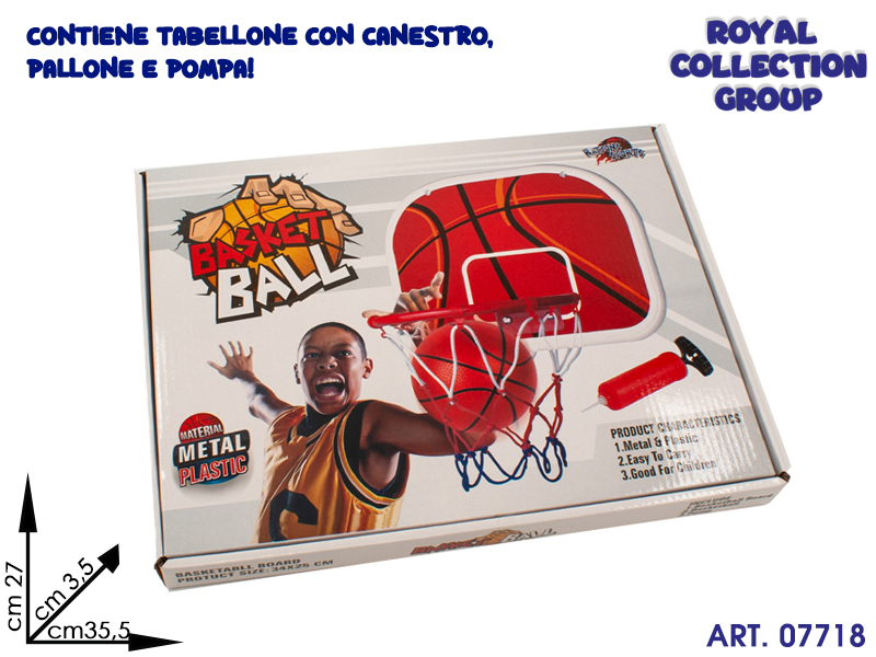 2009s106 Basketball Metallo/plastica Cm 35.5x27