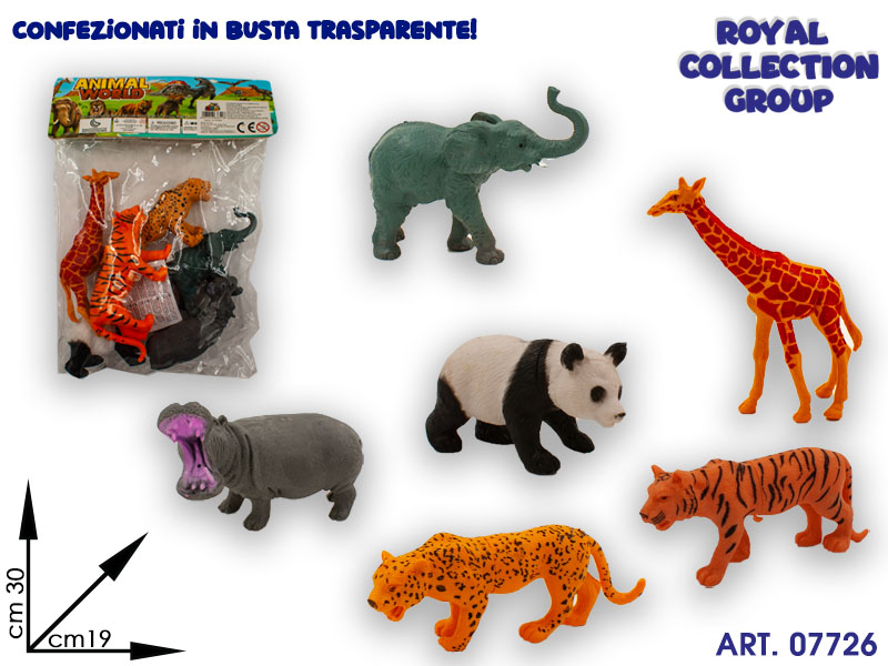 K9600365 Busta Pz 6 Animali Zoo  Cm 30x19