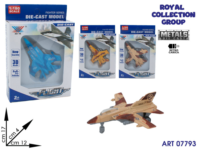 K6201562 Aereo Die Cast Retrocarica Ass Cm 17x12