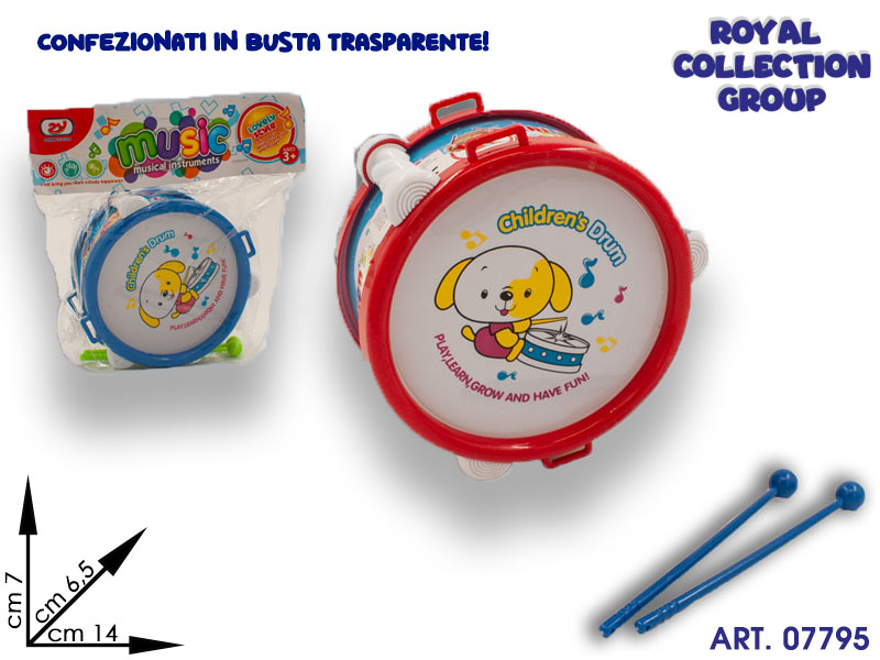 K6001403 Tamburo Music 2 Ass   Cm 14x7