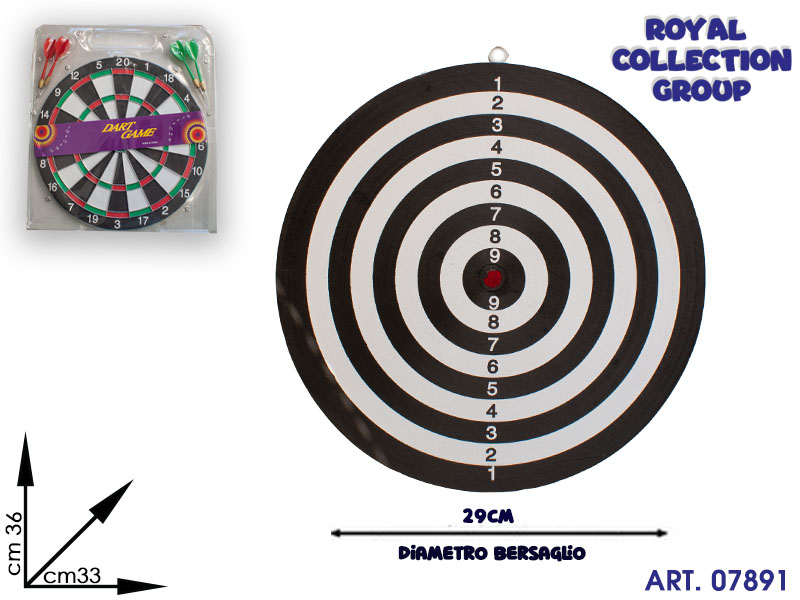 K7100338 Dardo C/4 Freccette 12''  Cm 36x33
