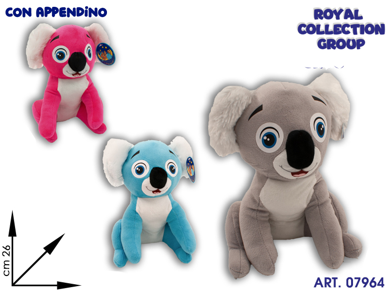 A1 5321 25 Koala Peluche 3 Col Ass  Cm 26