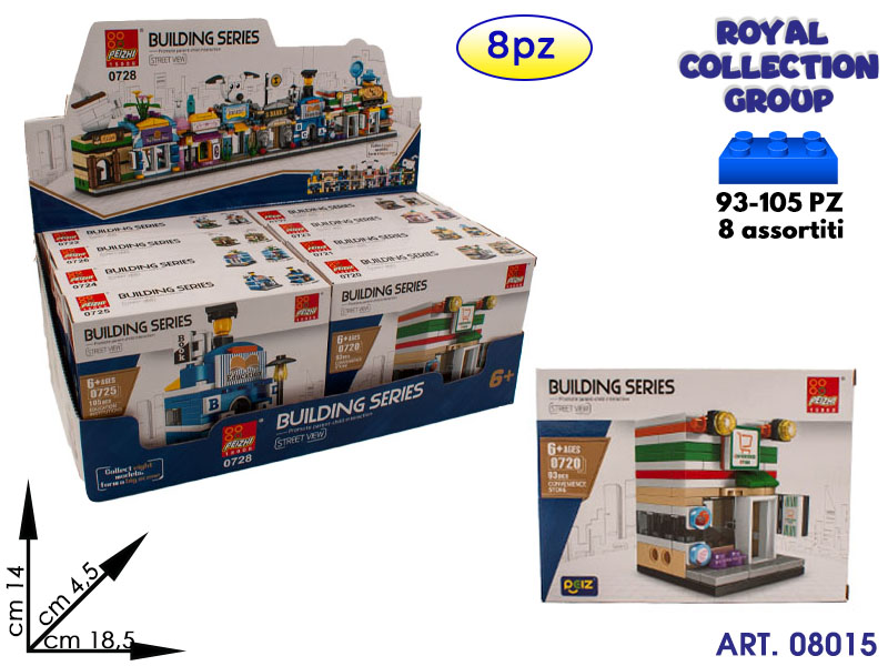 K3103519 Building Series Street Ass Cm 18.5x14 Display 8 Pz