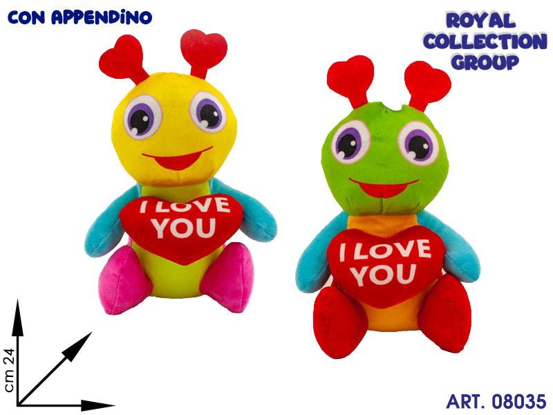 69560 60560 Wh23 Lucciola Cuore Peluche Ass Cm 24