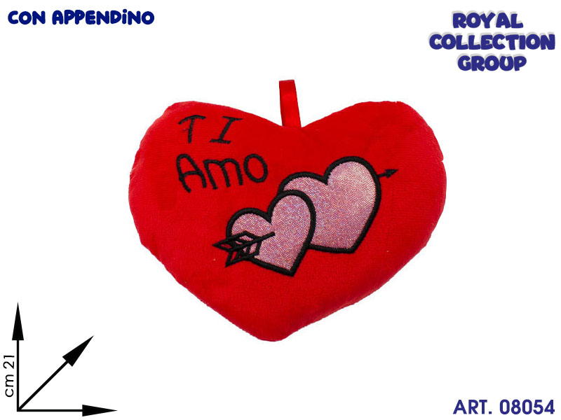 Pl2860 1 Cuore Rosso Love Peluche Cm 21