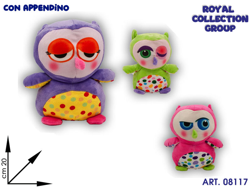 09202 20  Gufo Peluche Ass Cm 20