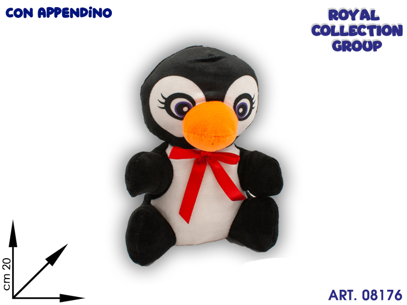 69616 20 Pinguino C/fiocco Peluche  Cm 20