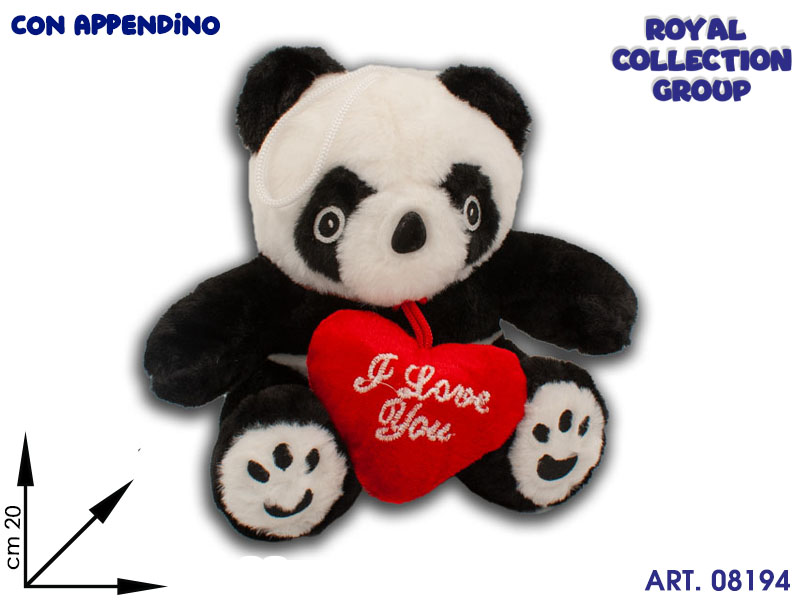 K2030175 Panda Peluche  Cm 20 C/cuore