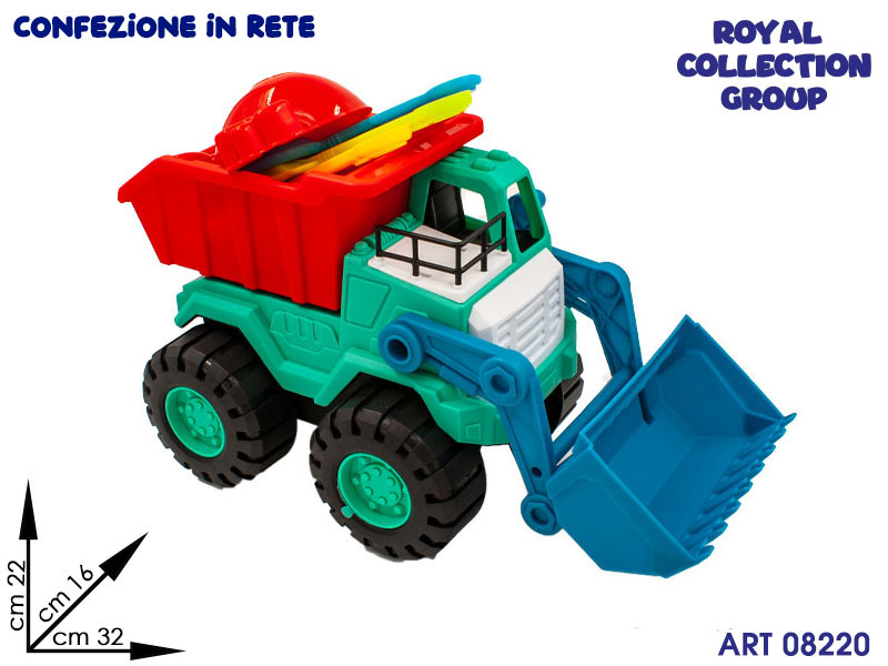 K4002880  Ruspa C/ Giochi Mare Ass In Rete Cm 32x16