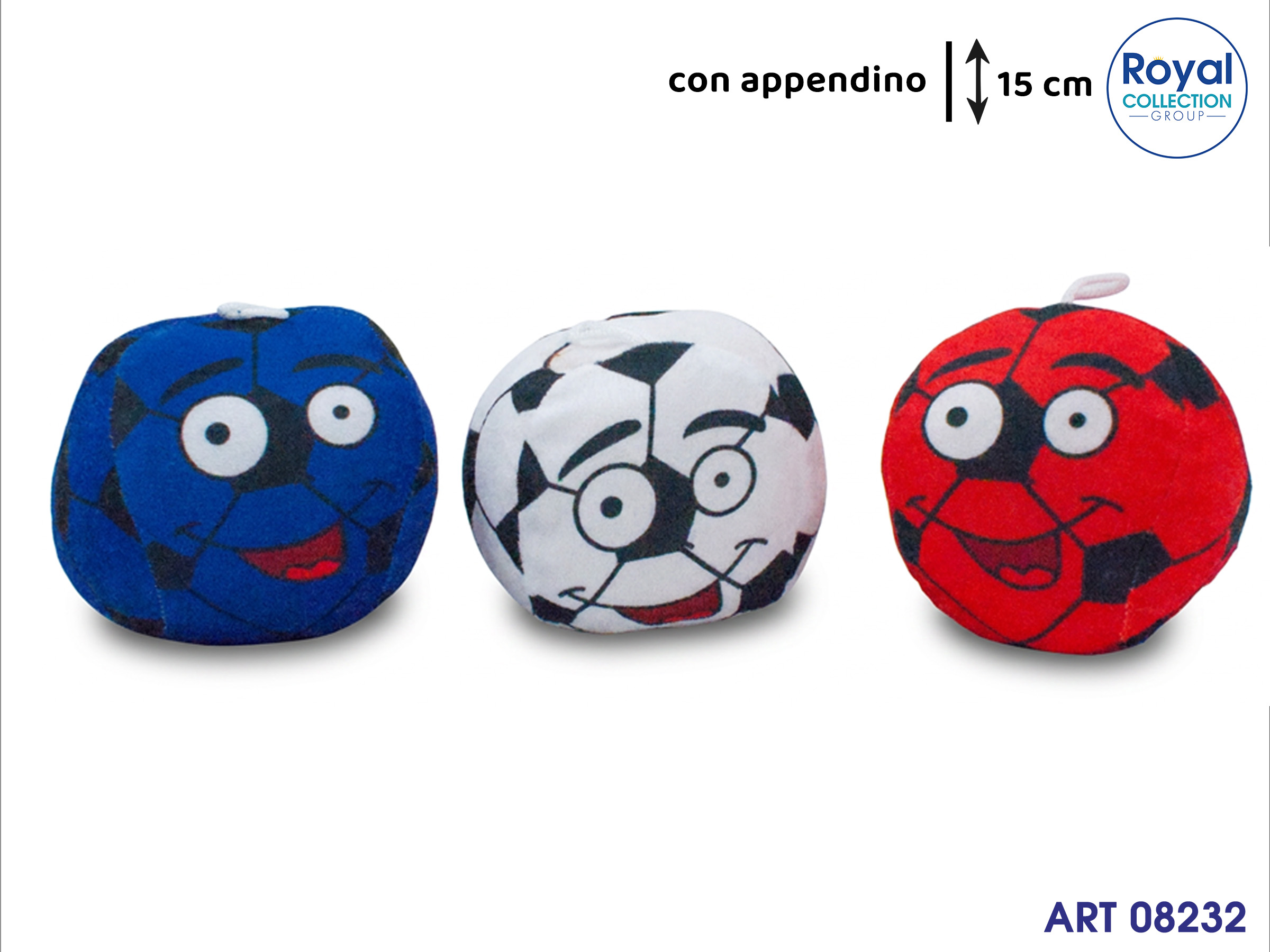 Jm1704l Palla Peluche Squadre 3 Ass Cm 15
