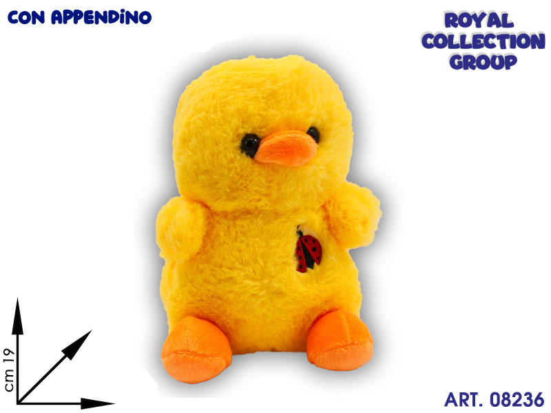 Pl2874 Papera Peluche C/ricamo Coccinella Cm 19