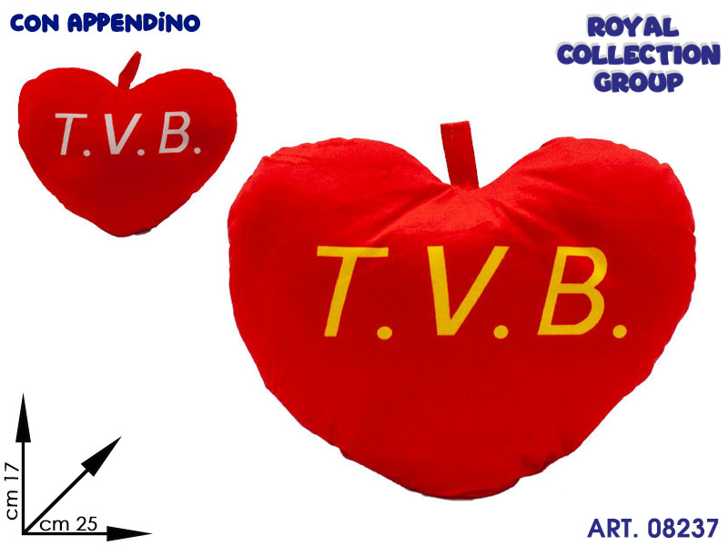 Pl32832 3 Cuore Peluche T.v.b.  Cm 25x17