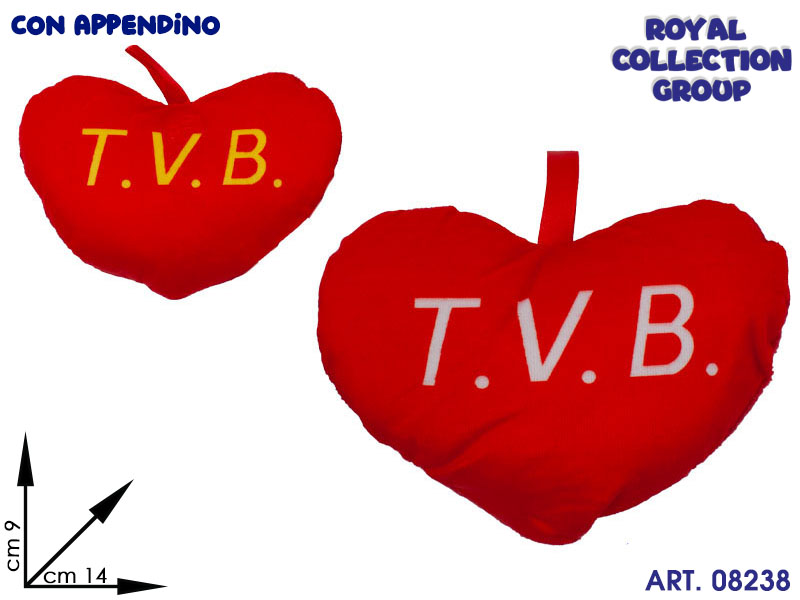 Pl32832 1 Cuore Peluche T.v.b.  Cm 14x9