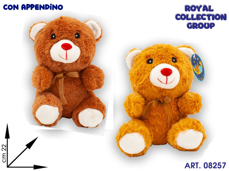 Pl2851 Orso Marrone Peluche 2 Ass  Cm 22