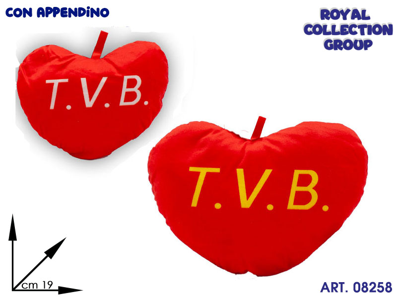 Pl32832 2 Cuore Peluche T.v.b.  Cm 19