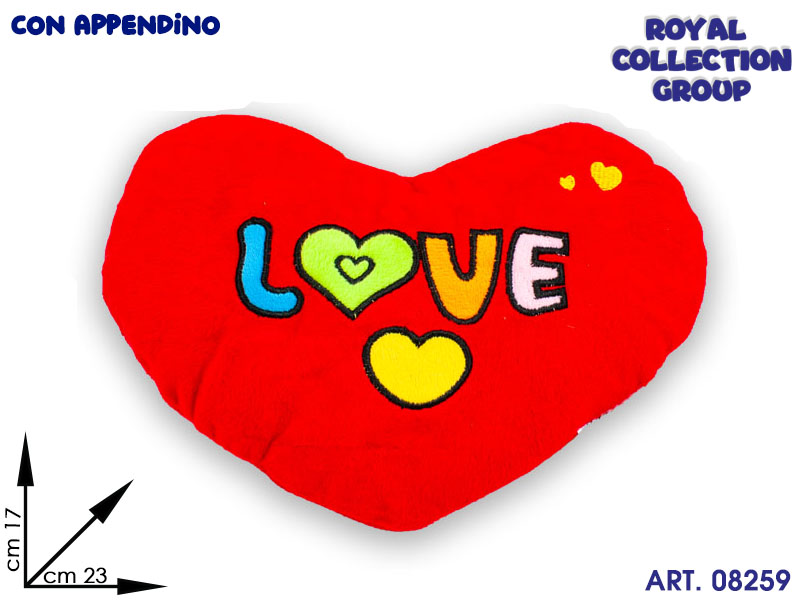 Pl2864 1 Cuore Peluche Love  Cm 23x17