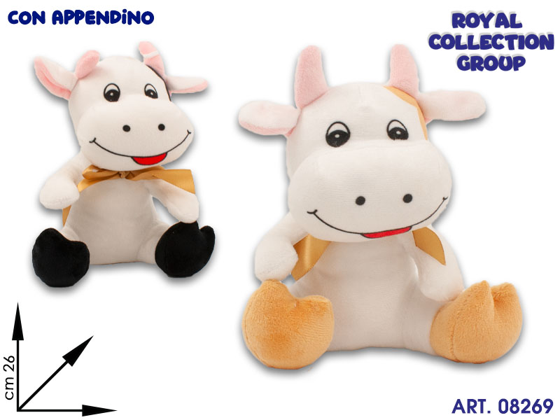 Pl2857 2  Mucca Peluche C/sorriso Ass Cm 26