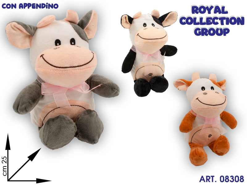 A1 22153 1 Mucca Peluche Smile Ass  Cm 25
