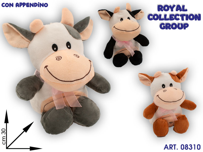 A1 22153 2 Mucca Peluche Smile Ass  Cm 30