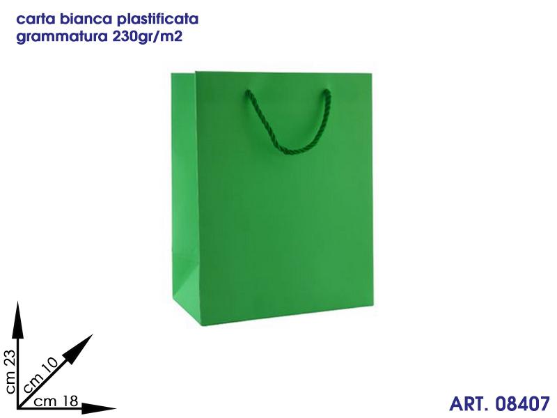 33091 Busta Sacchetto Regalo Verde Cm23x18