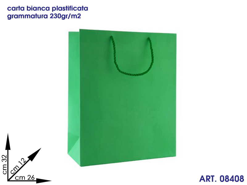 33095 Busta Sacchetto Regalo Verde Cm 32x26