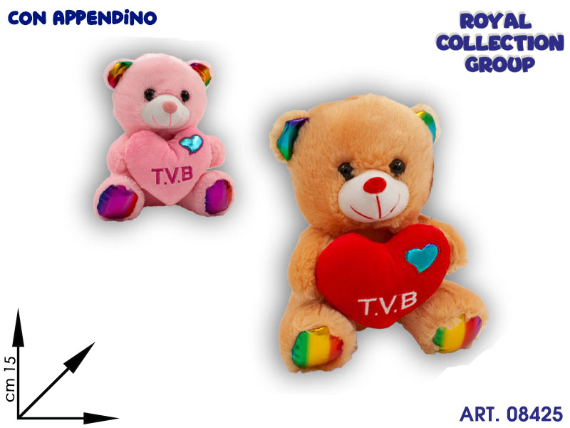 Pl2925 1 Orso Peluche Tvb 2 Col  Cm 15