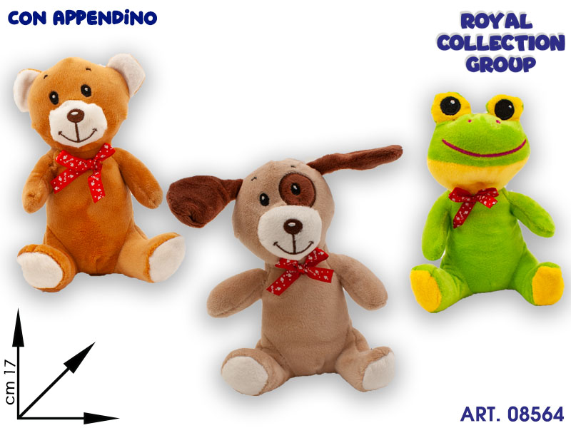 Pl2852 Peluche Fiocco 3 Ass Cm 17