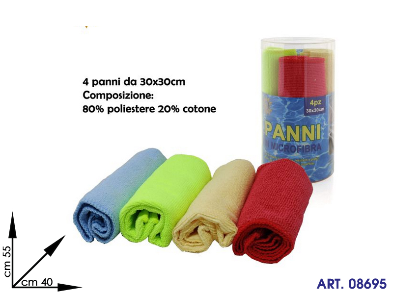 20899 Cilindro 4 Panni Per Pulizia Cm 30x30