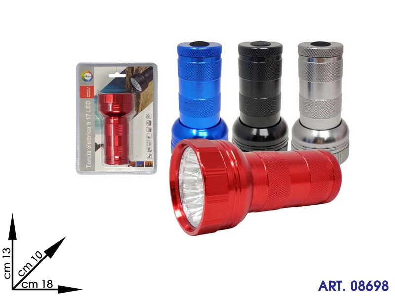 29148 Torcia Elettrica A 17 Led  Cm 18x13
