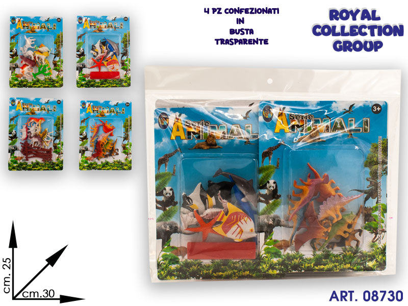 K0013050 055 049 051 Busta Con 4 Ass Animali  Cm 30x25