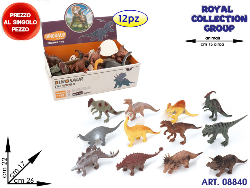 K9602517 Yx-k488-2 Dinosauri Ass Cm 15 Display 12 Pz
