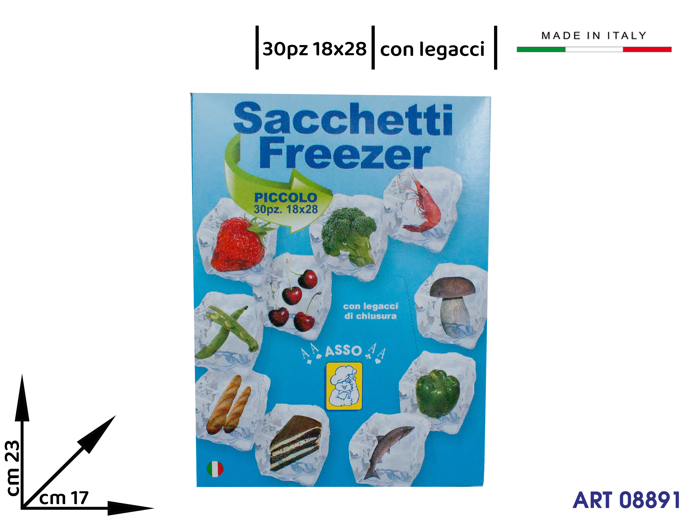 Sacchetti Freezer 30pz  Cm 18x28