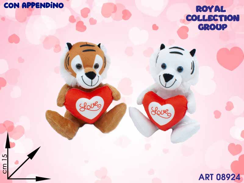 Pl2920-1 Tigre C/cuore Love 2 Ass Cm 15