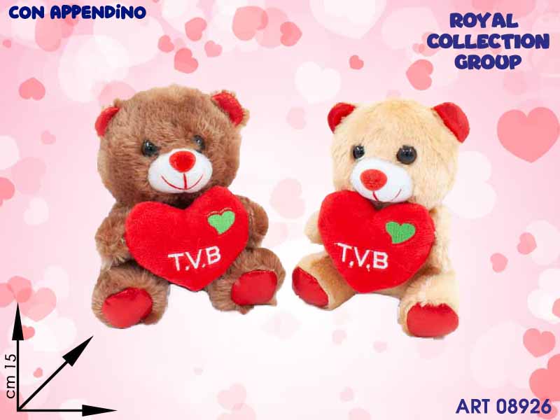 Pl2925-1 Orso C/cuore T.v.b. 2 Ass Cm 15