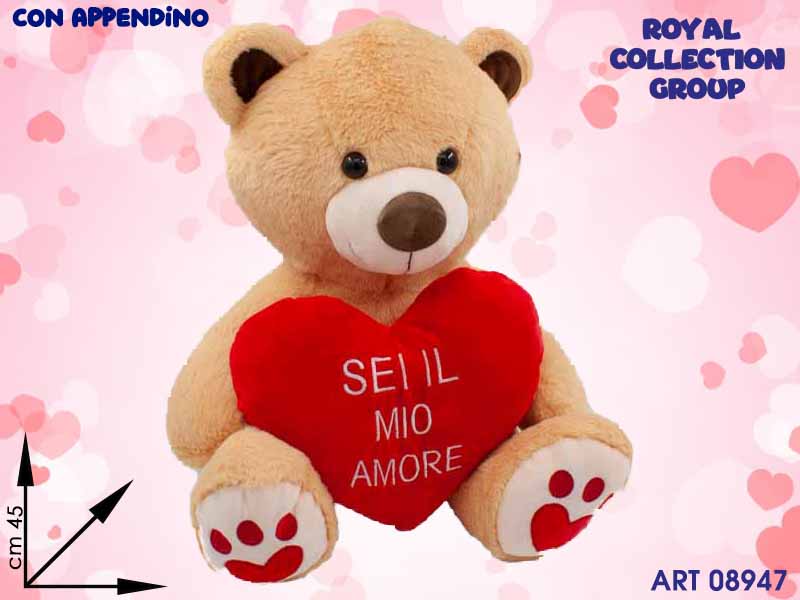 Pl2931-45 Orso C/cuore "sei Il Mio Amore"  Cm 45