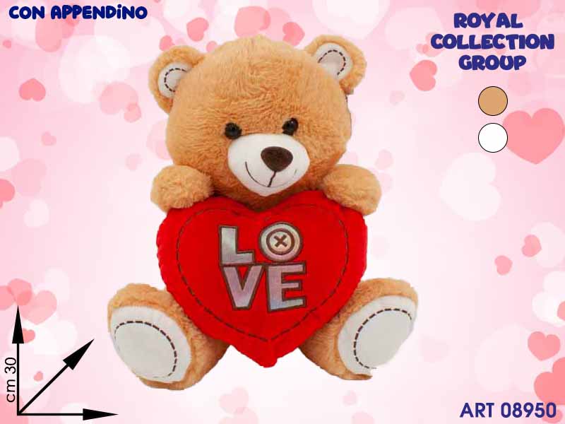Pl2936-3 Orso Peluche "love" Cm 30