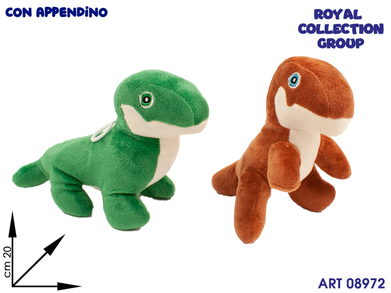 Pl2881 A/b-1 Dinosauro Peluche 2 Ass Cm 20