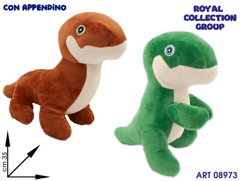 Pl2881 A/b-2 Dinosauro Peluche 2 Ass Cm 35