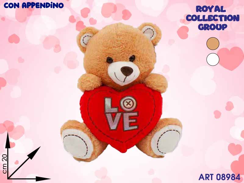 Pl2936-2 Orso Peluche "love" Cm 20