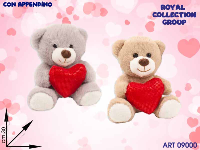 Pl2984-2 Orso 2 Col C/cuore Rosso Cm 30
