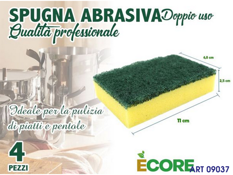 Spugne Cucina 4 Pz  Cm 28x11