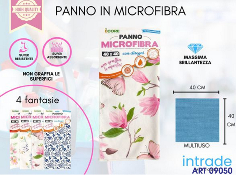 Panno Microfibra 40x40  Disegno Ass