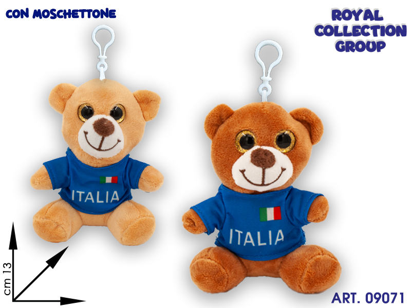 Pl2970a 13 Peluche Italia Azzurri C/moschettone Cm 13
