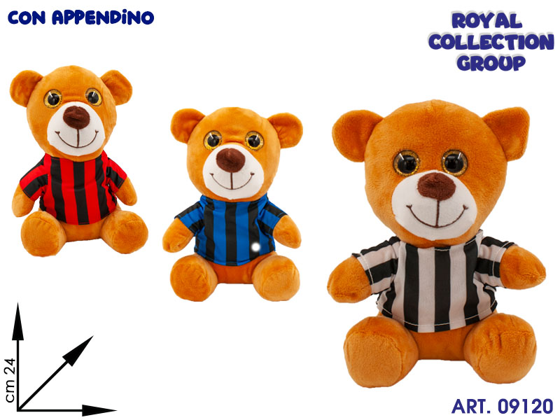Pl2975 24 Orso Peluche Shirt  3 Ass Cm 24