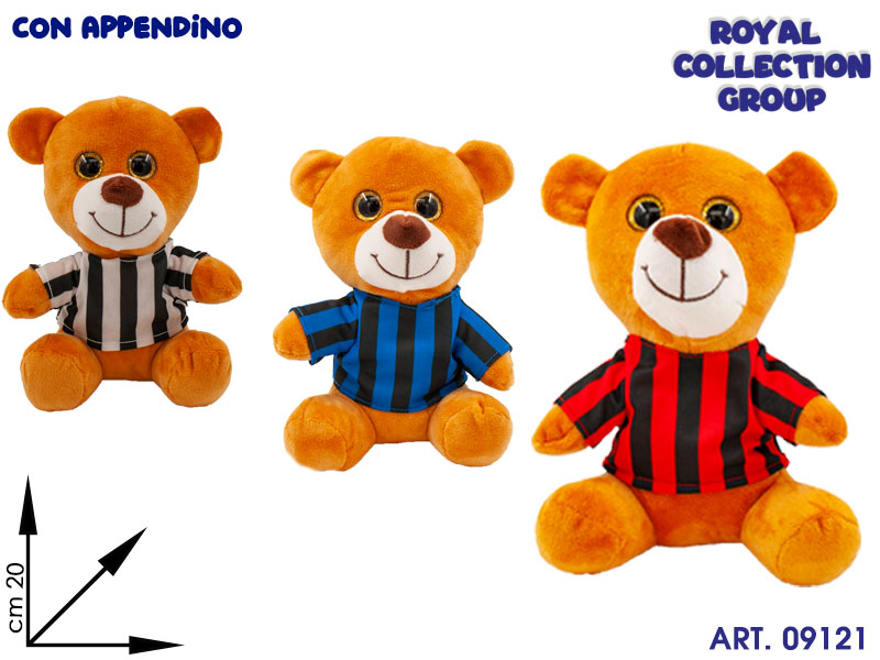 Pl2975 20 Orso Peluche Shirt  3 Ass Cm 20