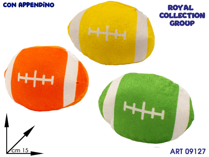61973 Palla Rugby Peluche Col Ass Cm 15