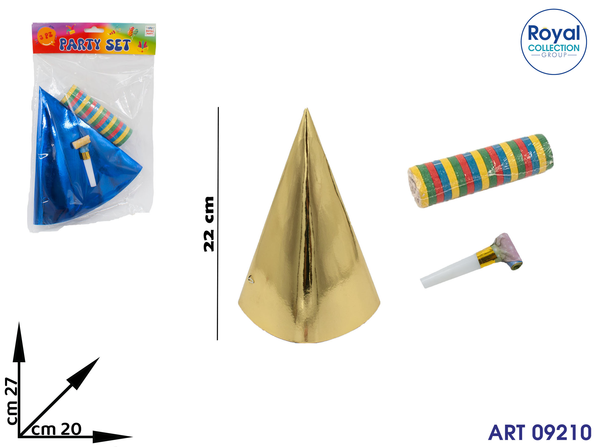 Rf 20202 Confezione Party Cappello-lingua S.-stelle Cm 30